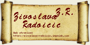 Živoslava Radoičić vizit kartica